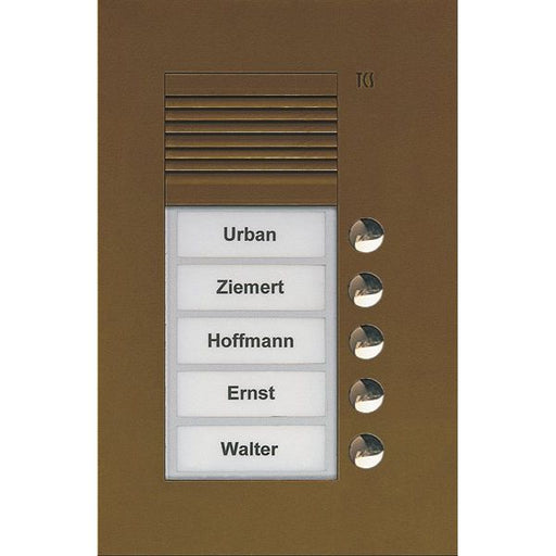TCS Tür Control - Türstation für Türkommunikation Audio Außenstation PUK 5 PUK05/1-EB Tasten 1spaltig UP b