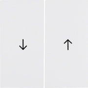 Berker - Abdeckung/Bedienelement für Installationsschalterprogramme Wippe pws/gl 16258989 Symbol Pfeil