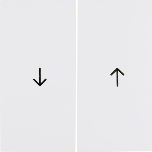 Berker - Abdeckung/Bedienelement für Installationsschalterprogramme Wippe pws/gl 16258989 Symbol Pfeil