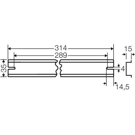 Hensel - Tragschiene DK TS 50 XXmm für KF50