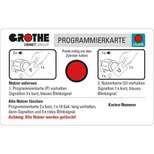 Grothe - Elektronischer Datenträger für Schalteinrichtung für Gefahrenmeldesystem Programmierkarte Program.karte eLock