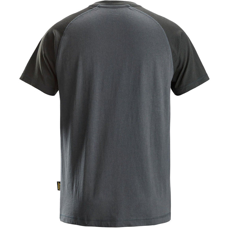 Snickers Workwear - T-Shirt 2-Farben T-Shirt 25505804004 S,stahlgr-schw