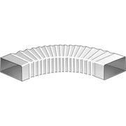 Helios Ventilatoren - Luftkanalbogen rechteckig Flachkanalbogen FLBF 100 flexibel "100" − 3 Stück