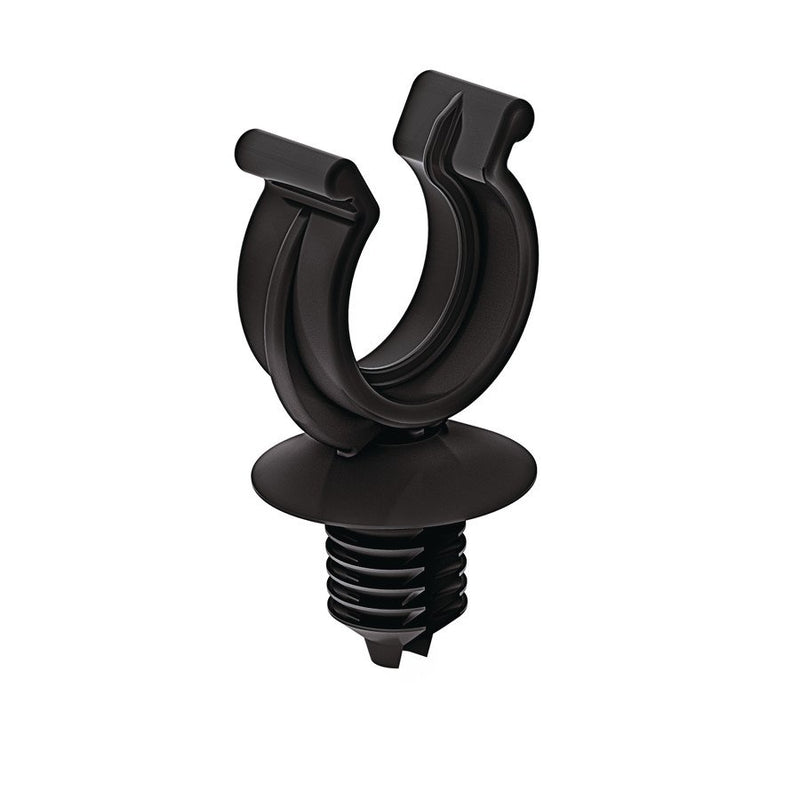 HellermannTyton - Befestigungsklammer Wellrohrhalter 151-00018(500) 21,4x8 mm, schwarz − 500 Stück