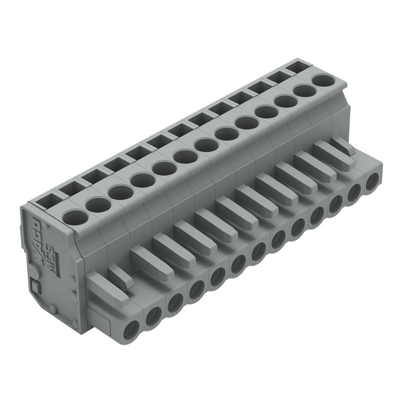 WAGO - Kabelsteckverbinder für Leiterplattensteckverbinder 1-Leiter Federleiste 232-213/026-000 CAGECLAMP 2,5mm²,gr − 25 Stück