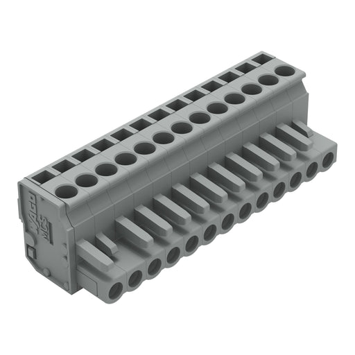 WAGO - Kabelsteckverbinder für Leiterplattensteckverbinder 1-Leiter Federleiste 232-213/026-000 CAGECLAMP 2,5mm²,gr − 25 Stück