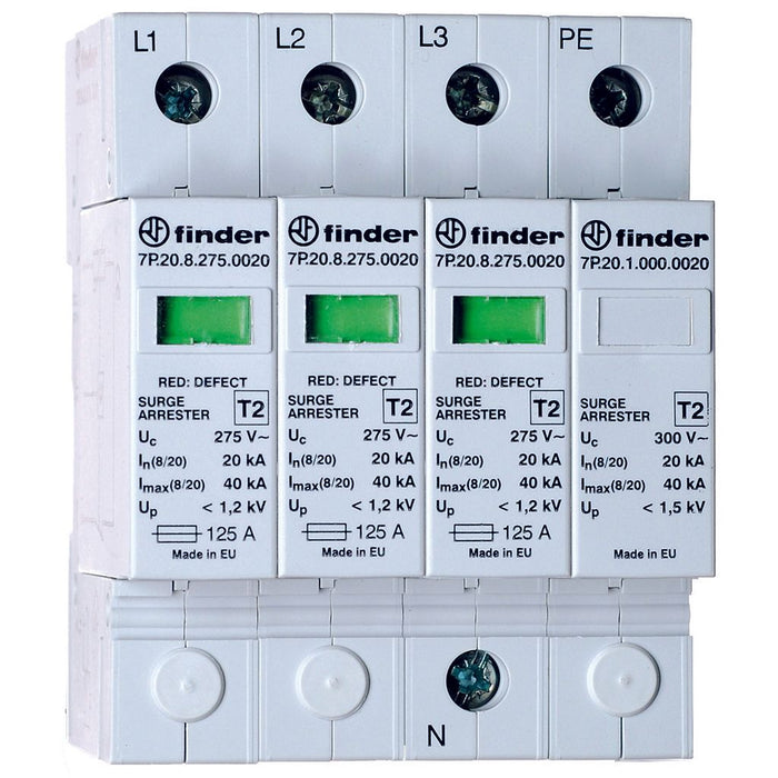 Finder - Überspannungsableiter für Energietechnik/Stromversorgung Überspannungsableiter 7P.24.8.275.0020  − 1 Stück
