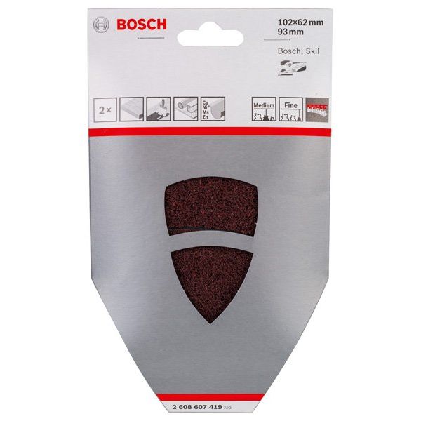 Bosch - Systemzubehör für Schleifen/Polieren (Akku/elektrisch/Druckluft) Reinigungsvlies-Set für 2608607419 Multischleifer