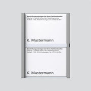 Siedle&Söhne - Zubehör/Ersatzteile für Türkommunikation Namensschild titan-met kpl 200029789-00 f.TM 612-2 TM