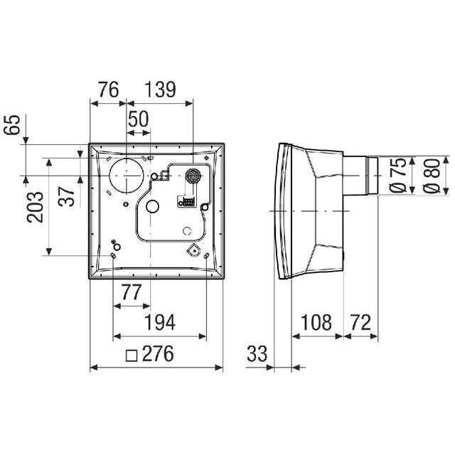 Maico - Aufputzgehäuse für Unterputzgerät Aufputzputzgehäuse ER GH AP