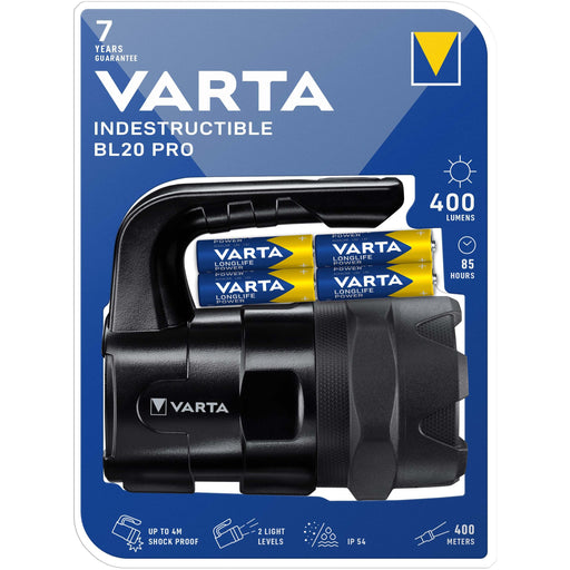 Varta Cons.Varta - Taschenleuchte LED-Taschenlampe Indestructib.BL20Pro BL20 Pro 6AA m.Batt. − 2 Stück