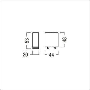 Zumtobel Group - Mechanisches Zubehör/Ersatzteile für Leuchten Clips (VE2) SUI TID PE #60200136 weiß