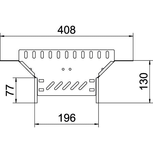 OBO Bettermann - Anbau-Abzweigstück für Kabelrinne Anbau-Abzweigstück RAA 820 FS Kabelrinne 85x200