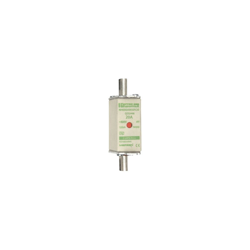 Mersen - Messersicherung NH-Sicherungseinsatz SF NH000AM50V20 Gr.000 aM 20A/500VKM − 3 Stück
