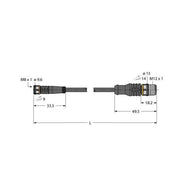 Turck - Konfektioniertes Sensor-Aktor-Kabel Aktuator- u. Sensorleitung PKG3M-15-RSC4T/TEL PVC