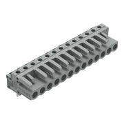 WAGO - Leiterplattensteckverbinder THT-Federleiste abgewink. 232-243 Rastermaß 5mm,grau − 25 Stück