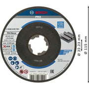 Bosch - Trenn-/Schleifscheibe PRO Metal X-Lock 2608619781 Trennscheibe 115 x