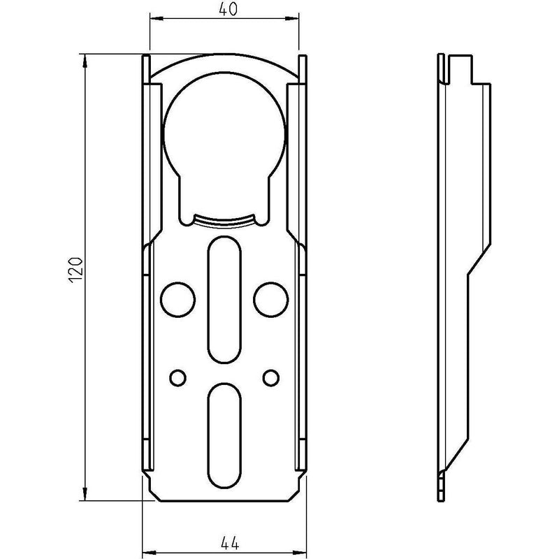 DELTA DORE - Zubehör/Ersatzteile für Tor-/Rollladenantriebe Gegenlager 4020 f. Fertigkasten