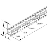Niedax - Kabelrinne Verteilerrinne RSV 50.050 sendzimirverzinkt − 3 Meter
