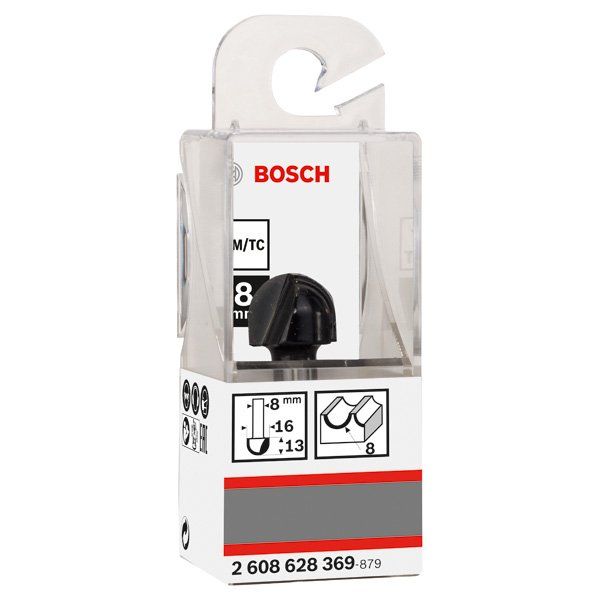 Bosch - Fräser PRO Hohlkehlfräser, 2608628369 R 8, Schaft 8 mm