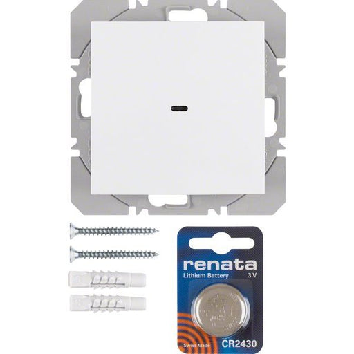 Berker - Bussystem-Hand-/Wandsender KNX-Funk Wandsender 1fach 85655289 polarweiß glänzend