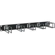 Enoc - Komponente für Verdrahtung, Kabeleinführung und -fixierung (Gehäuse/Schaltschr.) Querrangierpanel CPM 01-S 1 HE, sw/chrom