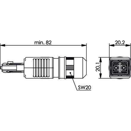 Telegärtner - LWL-Steckverbinder STX V4 2SC Steckerset 100007602 SM