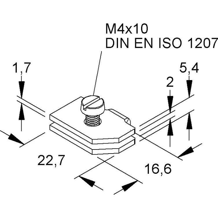 Niedax - Gleitmutter Gleitmuttern GNL 304/10 − 100 Stück
