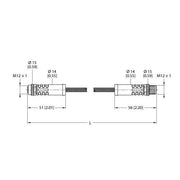 Turck - Rundsteckverbinder, feldkonfektionierbar (Industriesteckverbinder) Versorgungsleitung RKP46PSA5RSP46PSATXL M12-Power
