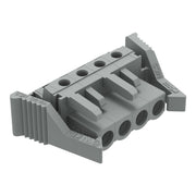 WAGO - Leiterplattensteckverbinder THT-Federleiste abgewink. 232-234/039-000 Rastermaß 5mm,grau − 50 Stück