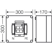 Hensel - Sicherungslasttrennschalter mit Gehäuse Sicherungsgehäuse Mi 5250 1xNH00 3p. 125A+PE+N