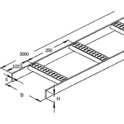 Niedax - Kabelleiter Schiffskabelleiter KLMU 40.100 F − 3 Meter