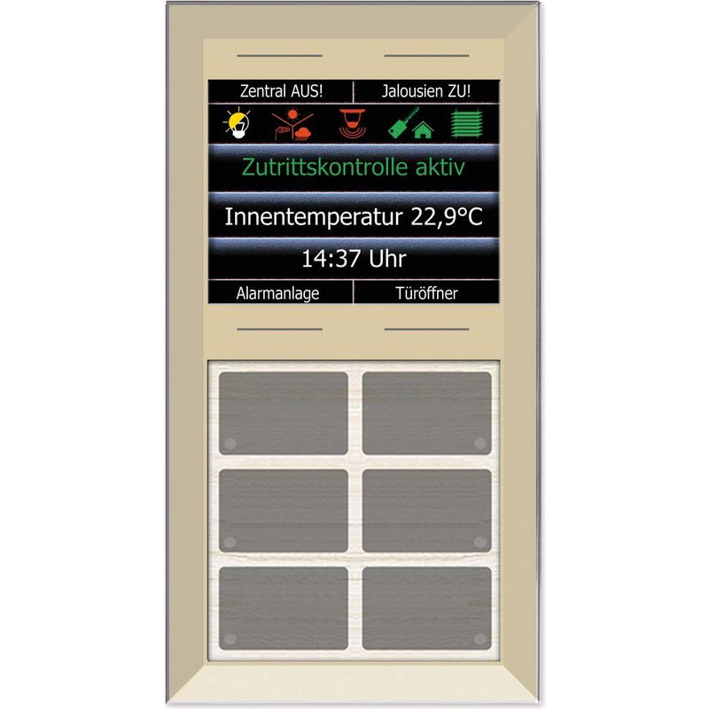 Issendorff - Bussystem-Tastsensor Glas Infotastenfeld LCN - GTS10DC 6+4 Tasten, champ
