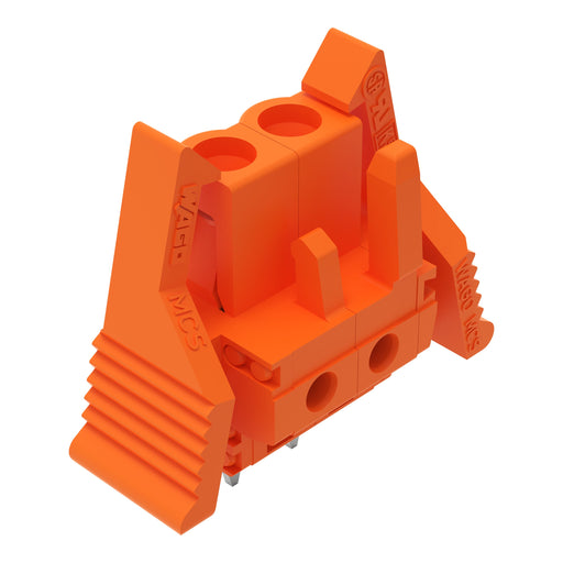 WAGO - Leiterplattensteckverbinder THT-Federleiste gerade 232-162/039-000 Maß 5,08mm,orange − 100 Stück