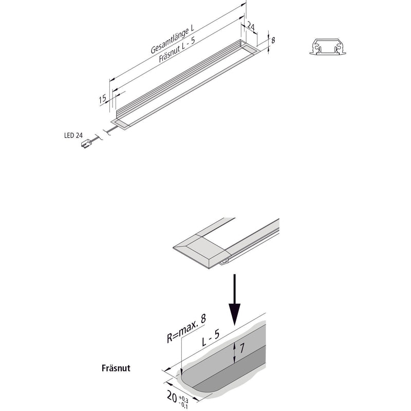 Hera - Decken-/Wandleuchte LED Einbauleuchte LED IN- #61002550103 nw