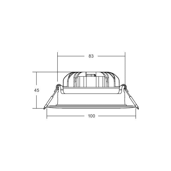 Brumberg Leuchten - Downlight/Strahler/Flutlicht LED-Einbaudownlight 350 mA 12490173 3000K, rund, ws