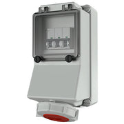 Mennekes - CEE-Steckdose abschaltbar, abgesichert (IEC 60309) Wanddose 7147 32A,5p,6h,400V,IP67