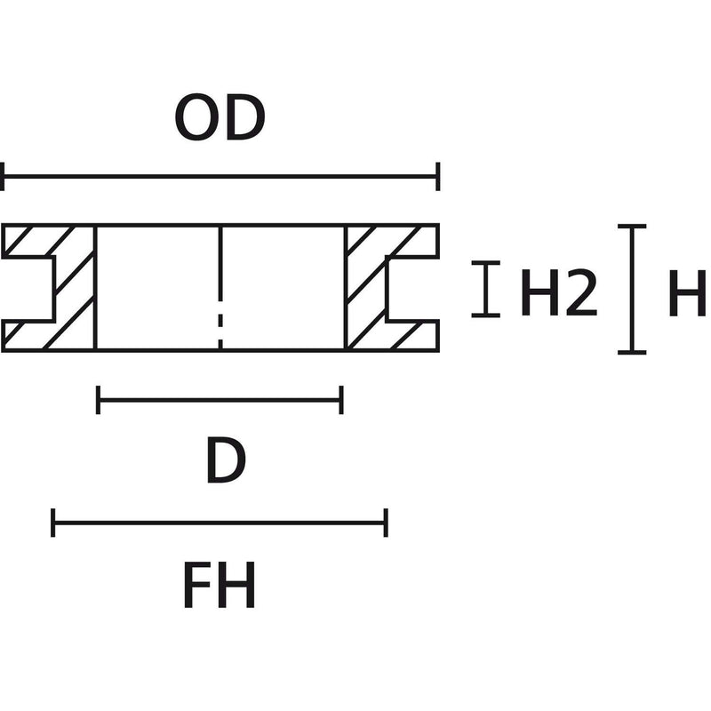 HellermannTyton - Durchführungstülle Tülle HV 1305-PVC-BK − 500 Stück