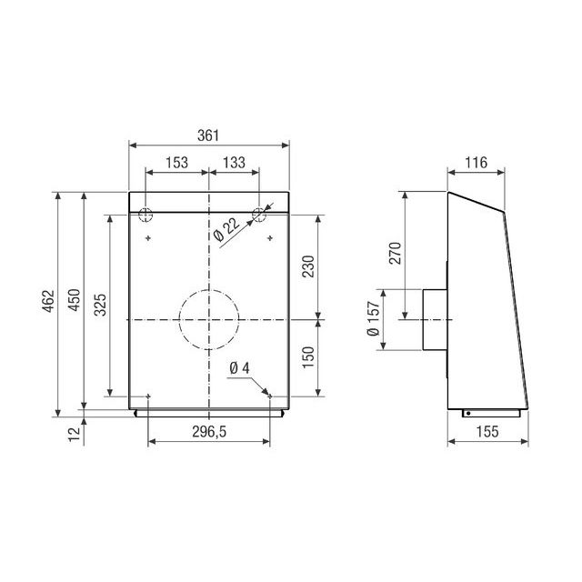 Maico - Ventilator für Rohreinbau Außenwand-Radialventilator AWV 16/2 EC 911 m3/h
