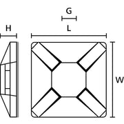 HellermannTyton - Befestigungssockel und -element für Kabelbinder Klebesockel MB2A PA66 WH 100 13x13mm, weiß − 100 Stück