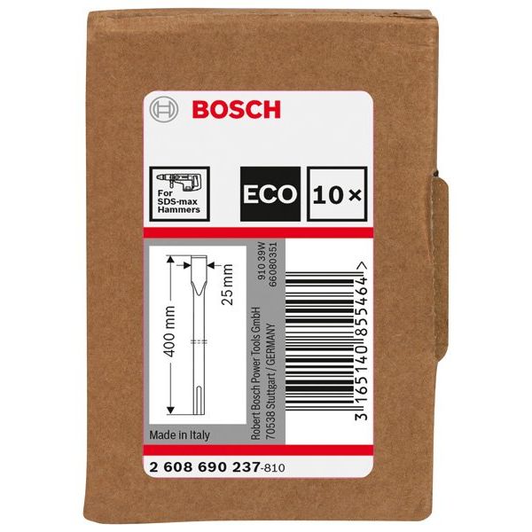 Bosch - Maschinenmeißel Flachmeißel mit SDS max, 2608690237 400mm 10 Stk