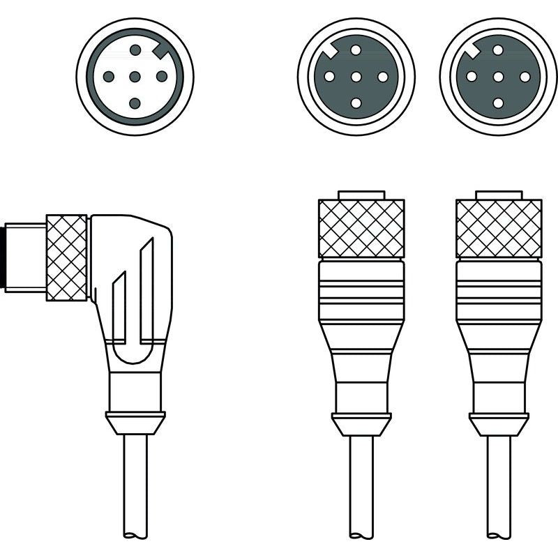 Leuze - Konfektioniertes Sensor-Aktor-Kabel Verbindungsleitung CB-M12-Y1A