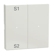 Merten - Abdeckung/Bedienelement für Installationsschalterprogramme Wippe pws/gl MEG5226-0319 2f,(Szene1/2,blank)