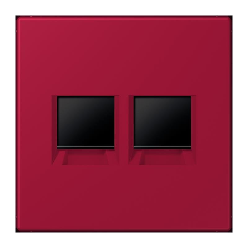 Jung - Einsatz/Abdeckung für Kommunikationstechnik Abdeckung (gerastet) LC 1969-2 WE 229 rouge carmin (32100)