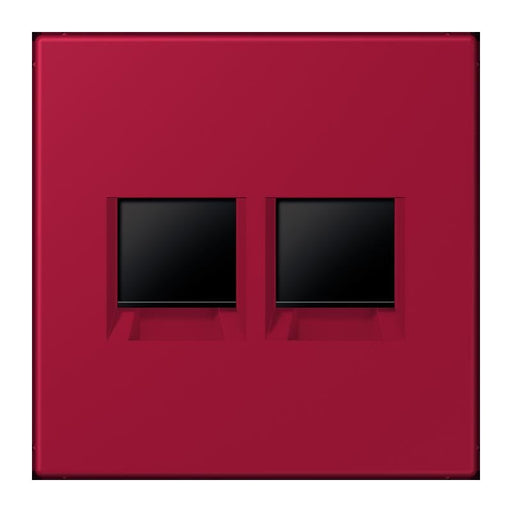 Jung - Einsatz/Abdeckung für Kommunikationstechnik Abdeckung (gerastet) LC 1969-2 WE 229 rouge carmin (32100)