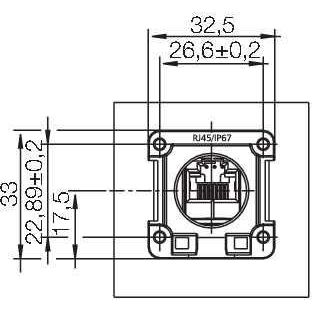 Weidmüller - Modularer Steckverbinder Kommunikationskomponente IE-XM-USB/USB-IP67