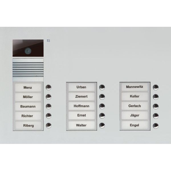 TCS Tür Control - Türstation für Türkommunikation Video-Außenstation Color AVU16150-0010 dreispaltig, f.15WE