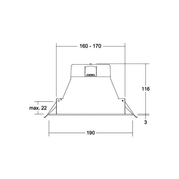 Brumberg Leuchten - Downlight/Strahler/Flutlicht LED-Einbaudownlight 32028073 3000K/4000K/5700K
