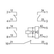 WAGO - Bauelementestecker Relaismodul 2042-3889 AC/DC24V 230V,2Su.2Ö − 5 Stück