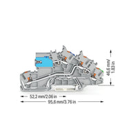 WAGO - Installations-Etagenklemme Installationsetagenklemme 2203-7641 2,5 mm² mit Drücker